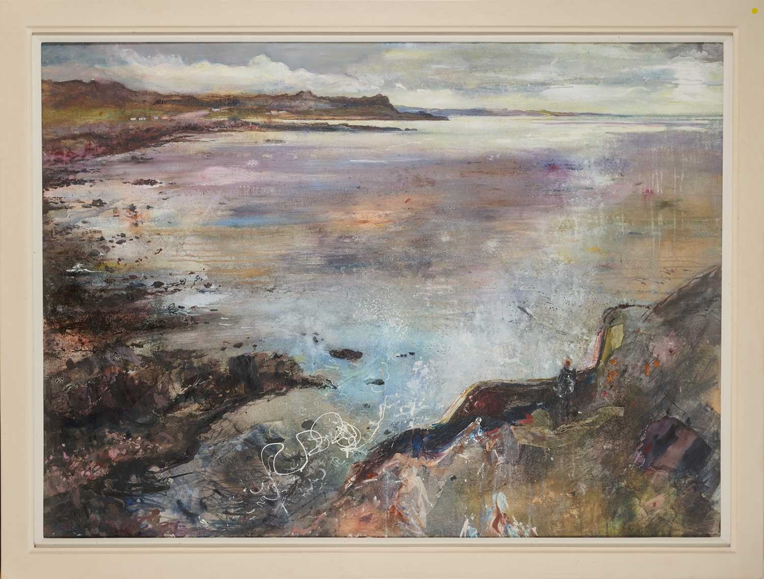 Artwork by Sophie Knight, Held behind glass. Not examined out of frame. Not relined. This work is in excellent original condition., Made of acrylic and collage on canvas