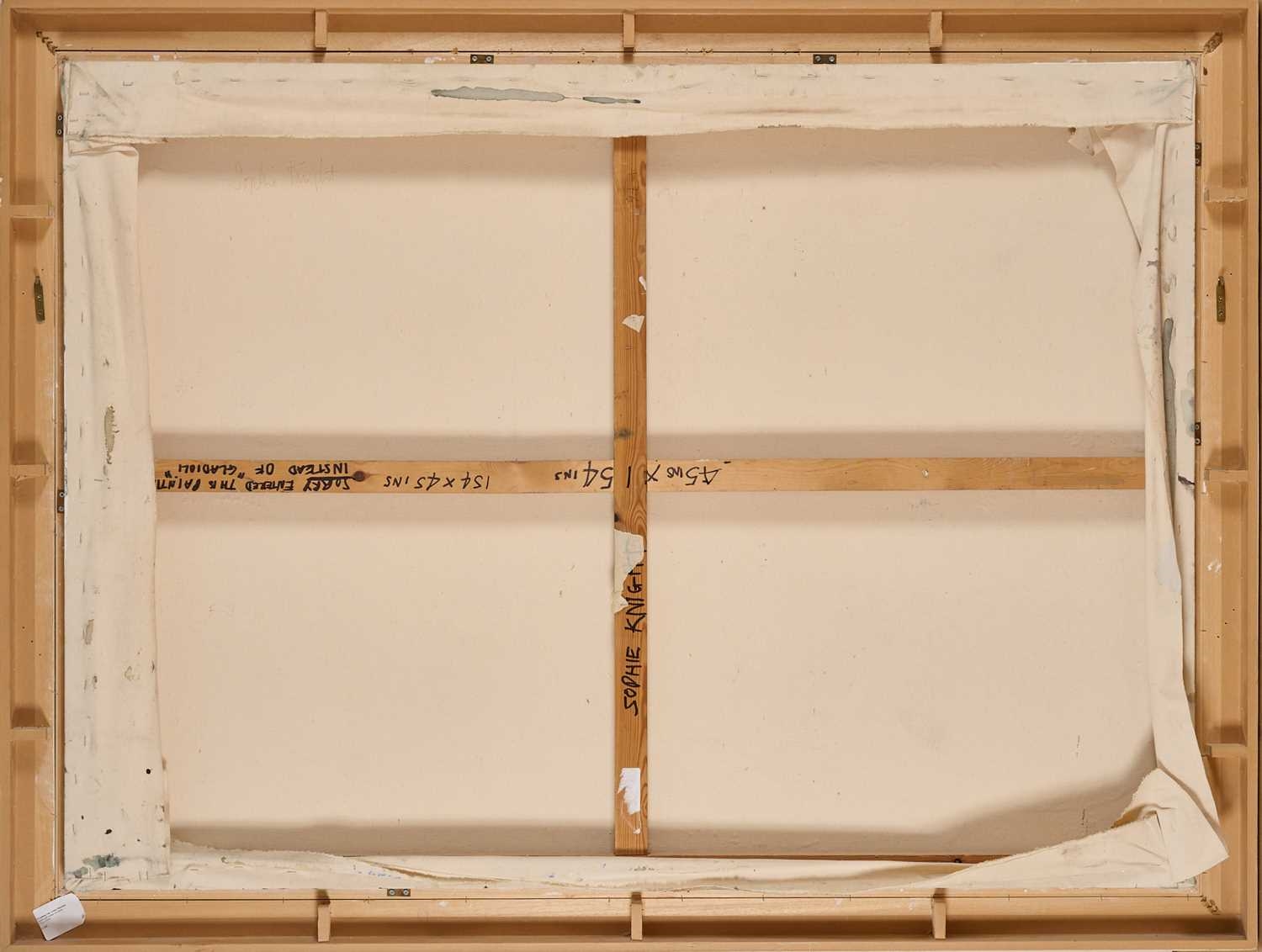 Artwork by Sophie Knight, Held behind glass. Not examined out of frame. Not relined. This work is in excellent original condition., Made of acrylic and collage on canvas