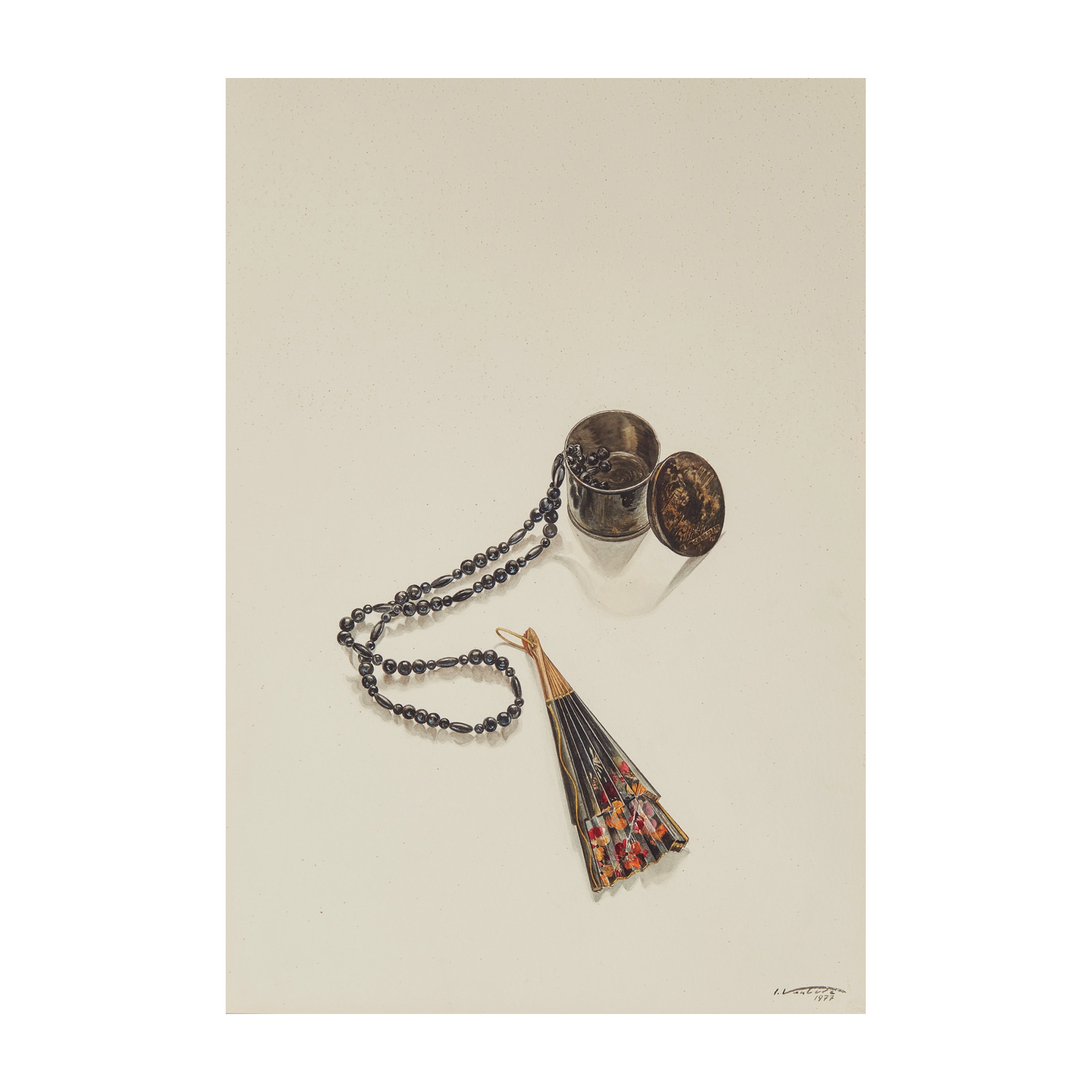 Artwork by Isidre Ventura Santamaría, Rosario y abanico, Made of mixed media on paper