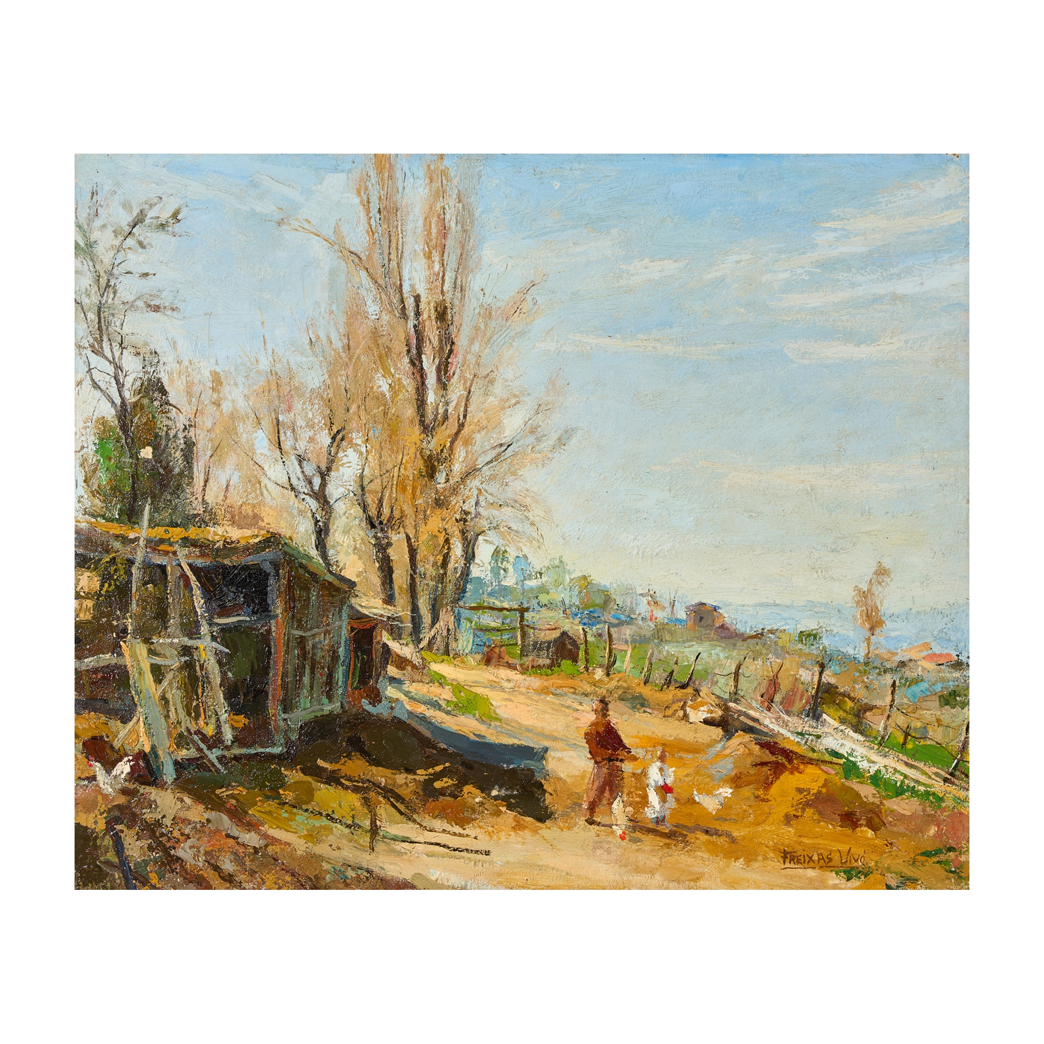 Artwork by Amadeo Freixas Vivó, Escena rural, Made of oil on canvas