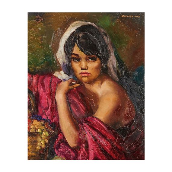 Muchacha con frutas by Amadeo Freixas Vivó