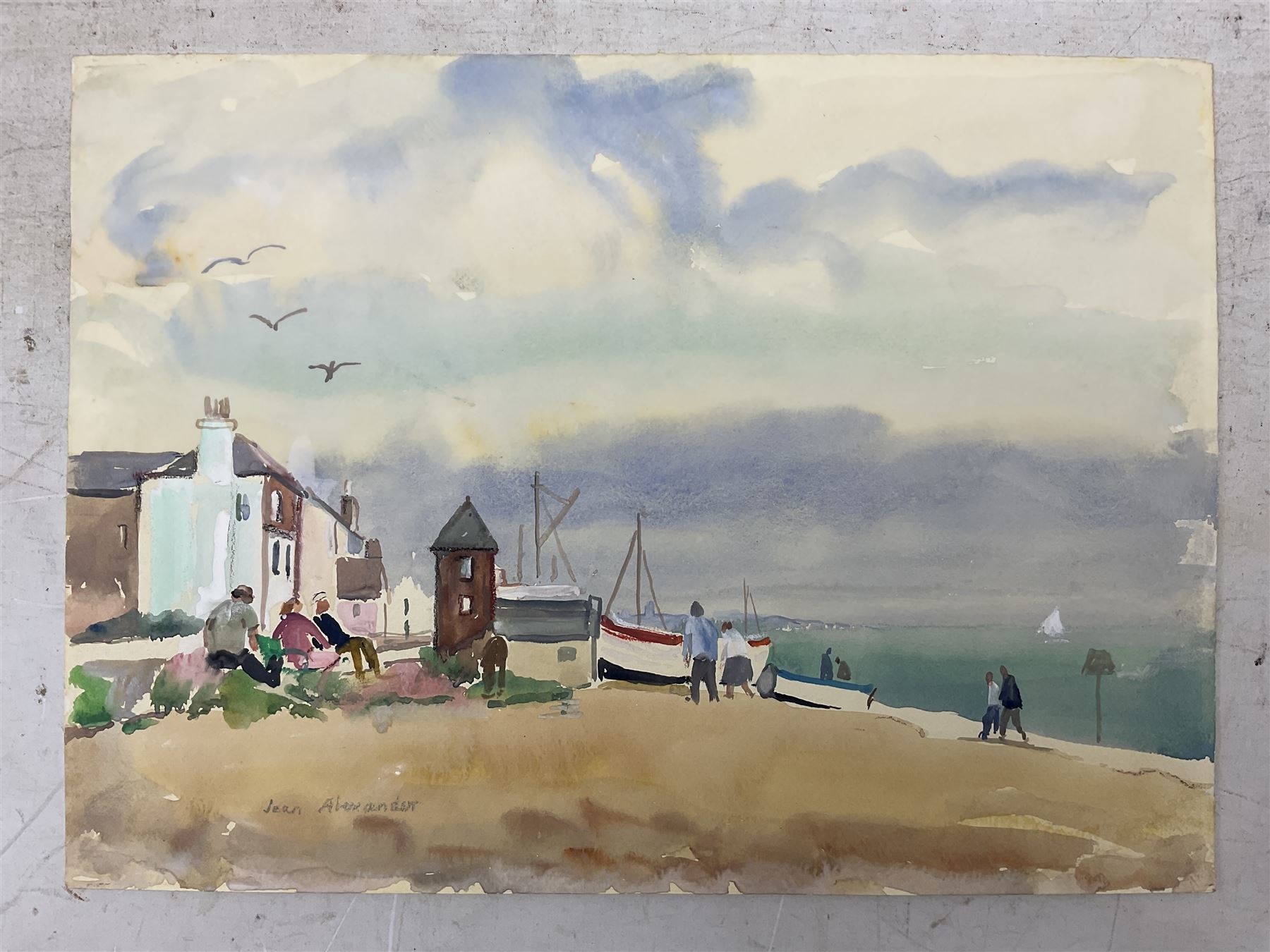 Artwork by Jean Dryden Alexander, Views in Suffolk, Made of watercolours