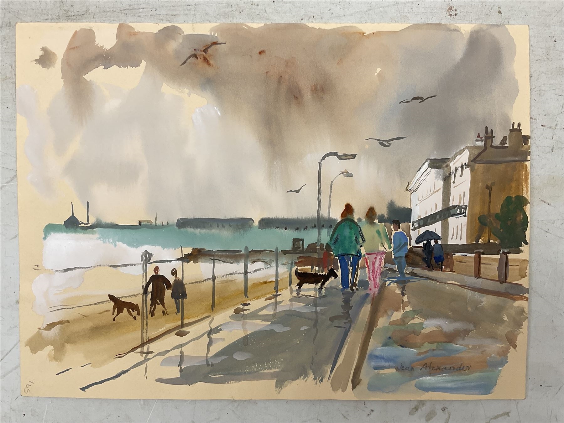 Artwork by Jean Dryden Alexander, Views in Suffolk, Made of watercolours