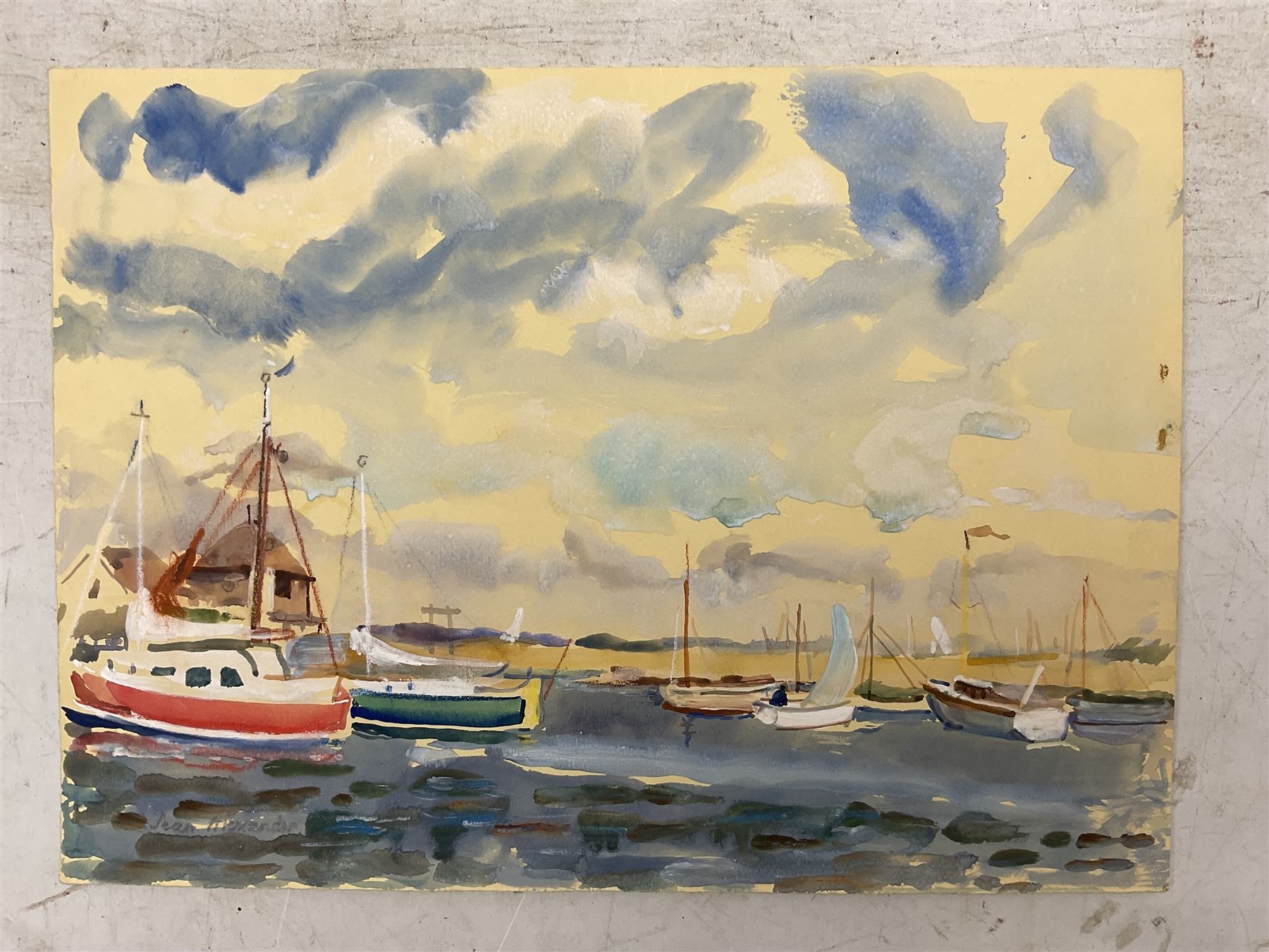 Artwork by Jean Dryden Alexander, Views in Suffolk, Made of watercolours