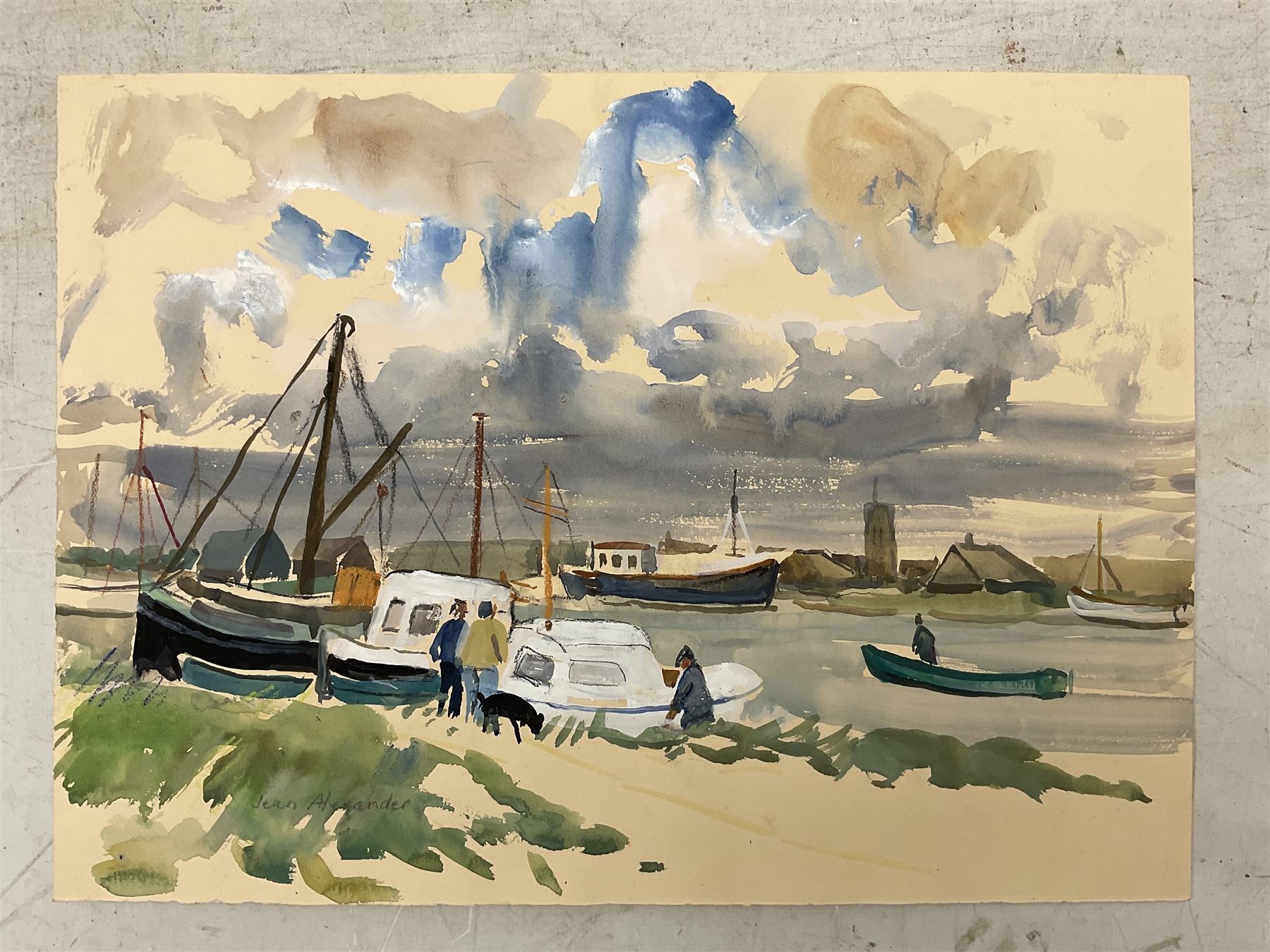 Artwork by Jean Dryden Alexander, Views in Suffolk, Made of watercolours