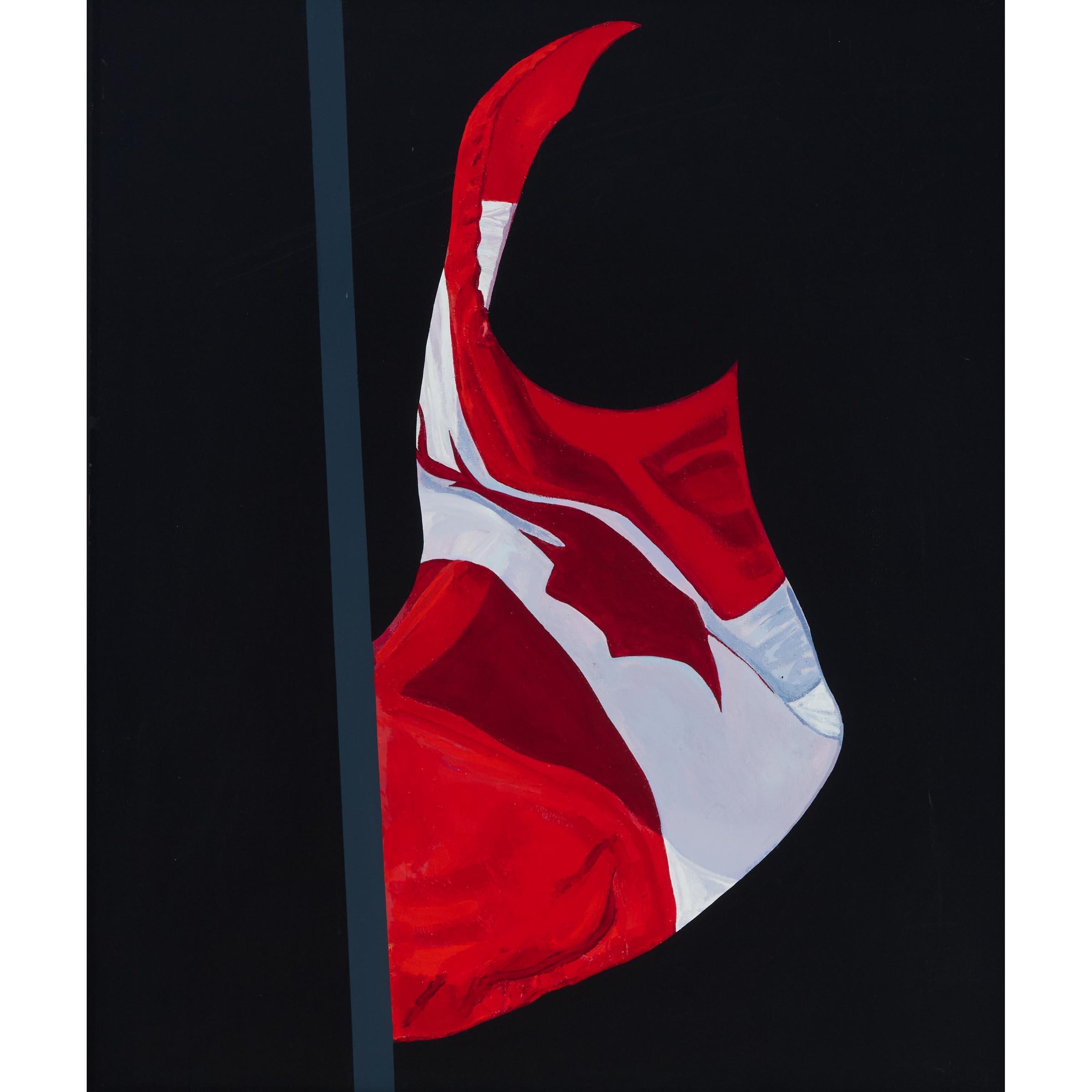 Artwork by Charles Pachter, PAINTED FLAG, Made of acrylic on canvas