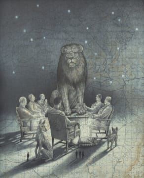 Fat Cats by Stephen Rosin, dated 2024