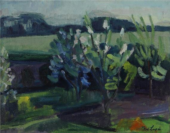 Landscape with trees by Robert Leepin