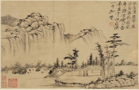 COTTAGE IN THE PINE FOREST by Ni Zan