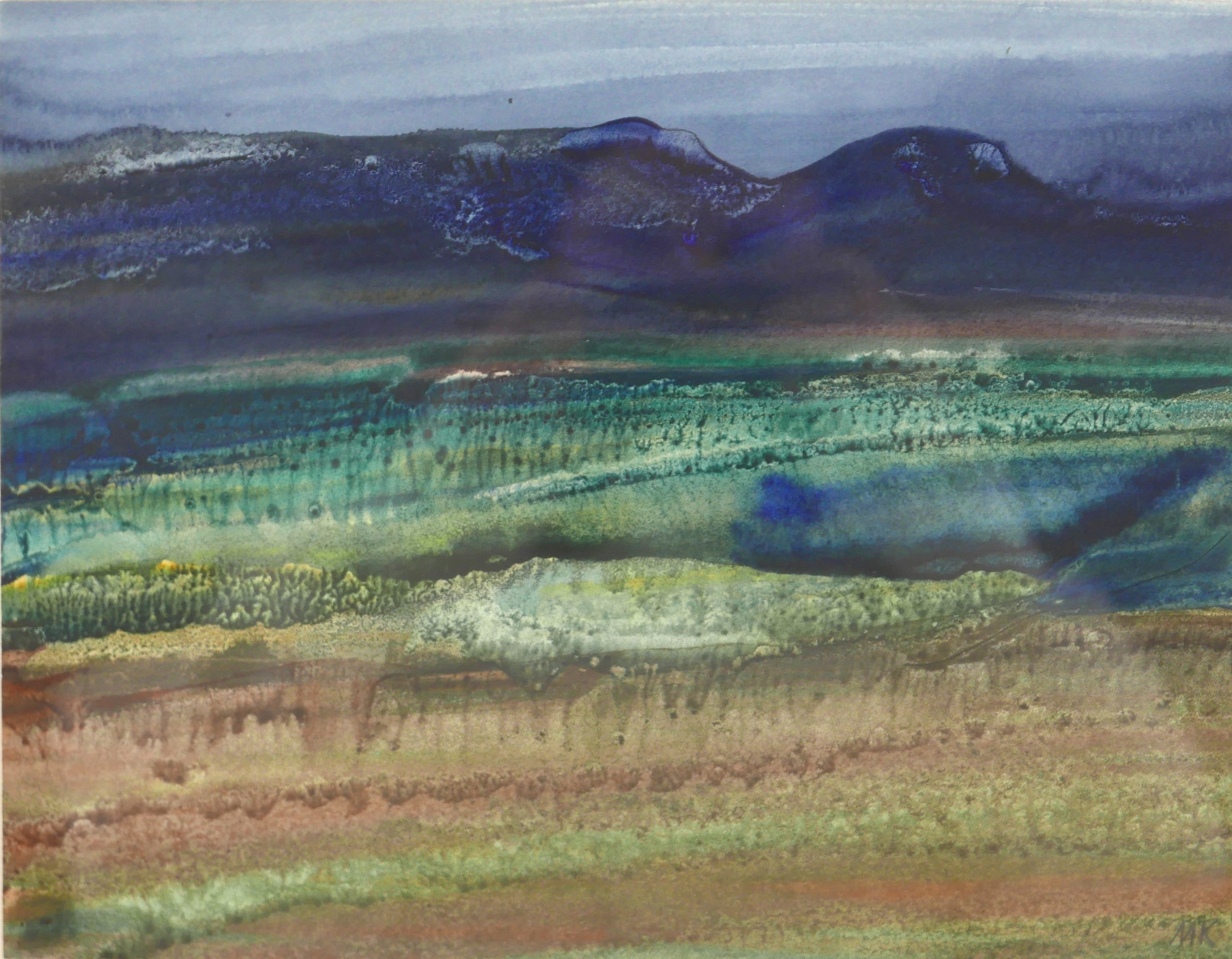 Artwork by Moy Keightley, Raincloud, Made of watercolour on card