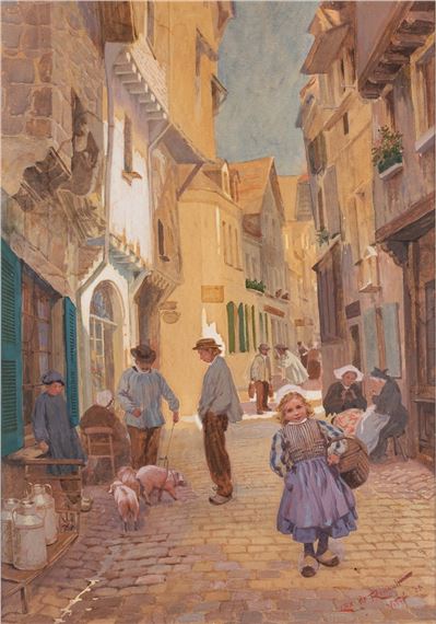Street scene in Vitre by Lex De Renault, dated '08