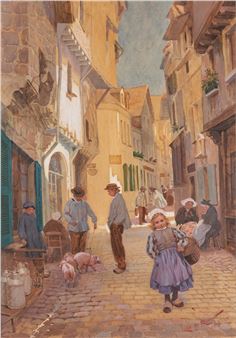 Street scene in Vitre - Lex De Renault