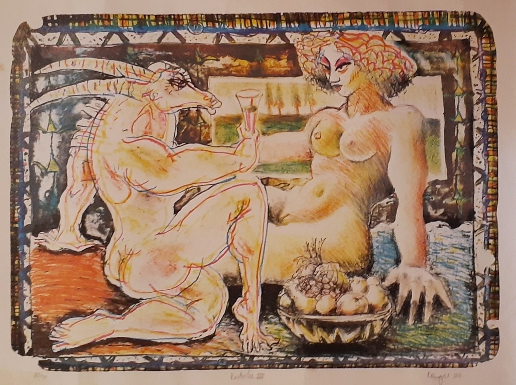 Artwork by Braam Kruger, Kasterlee III, Made of Lithograph in colours