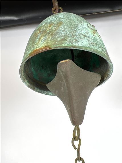 Jeff Cross | Jeff Cross bronze hanging wind chime bell | MutualArt