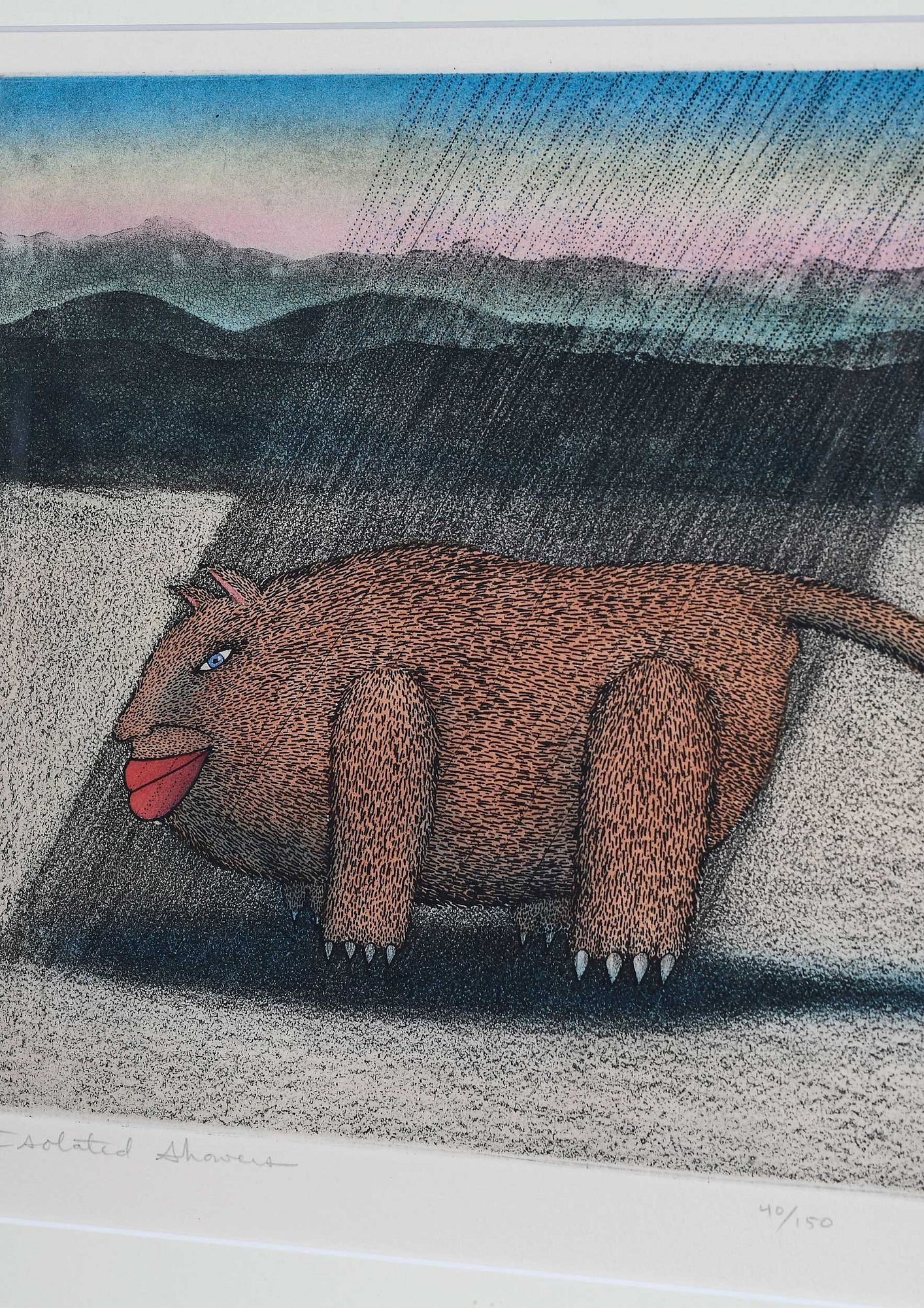 Artwork by T. P. Speer, Two Etchings, Made of color etching