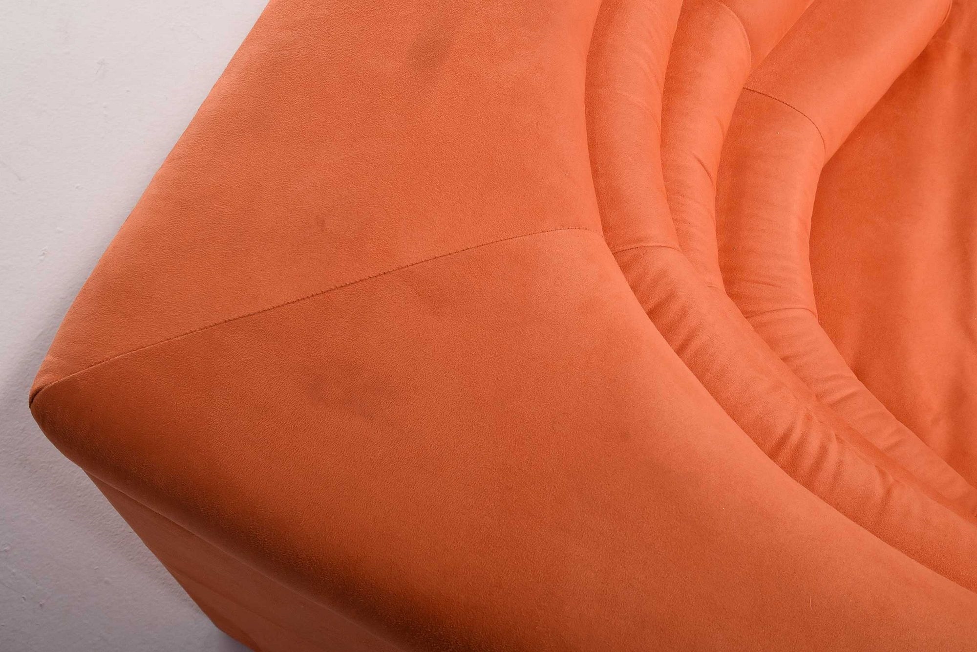 Artwork by Ubald Klug, Ubald Klug for De Sede Pair of Terrazza Landscapes Sofas, Made of orange upholstery