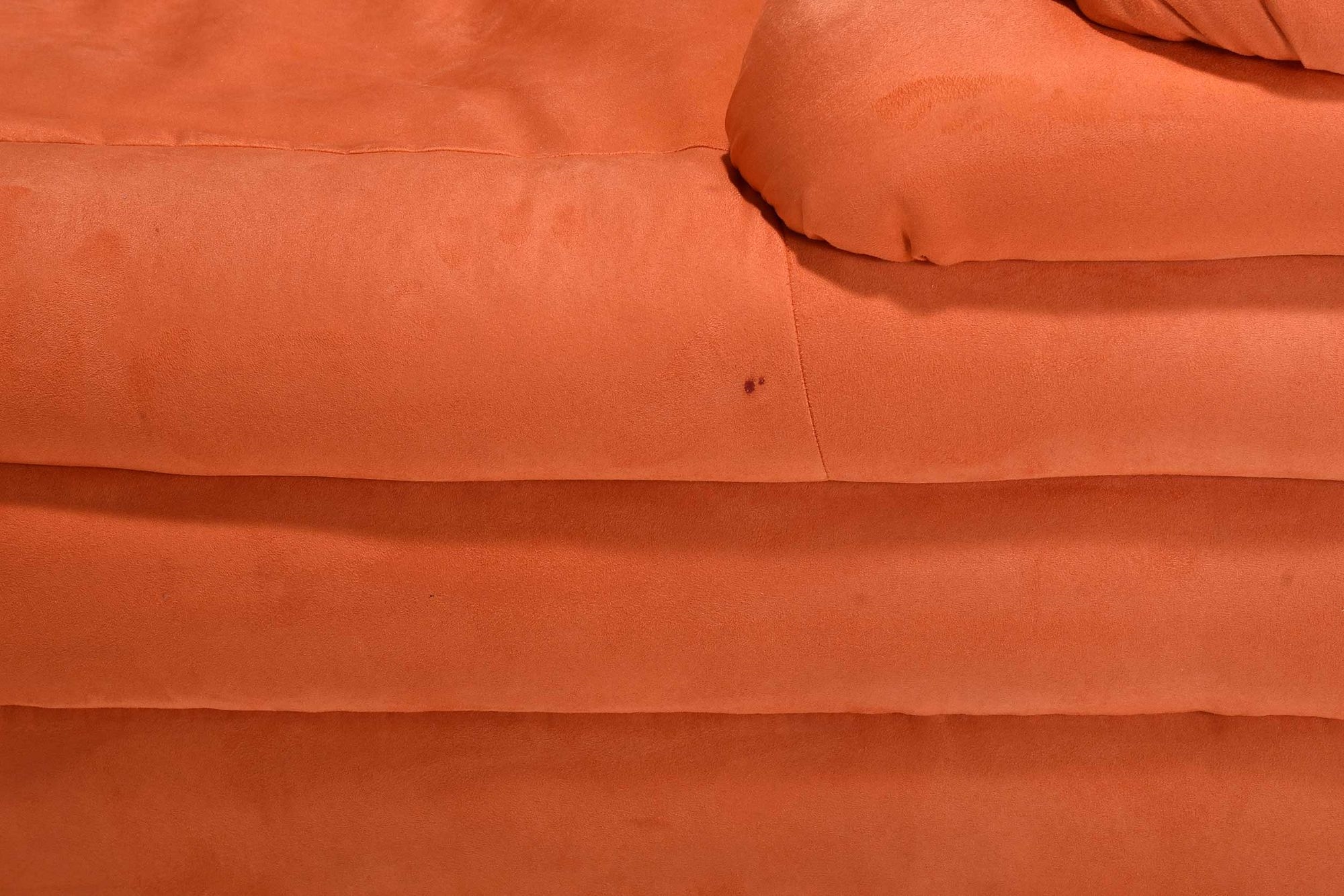 Artwork by Ubald Klug, Ubald Klug for De Sede Pair of Terrazza Landscapes Sofas, Made of orange upholstery