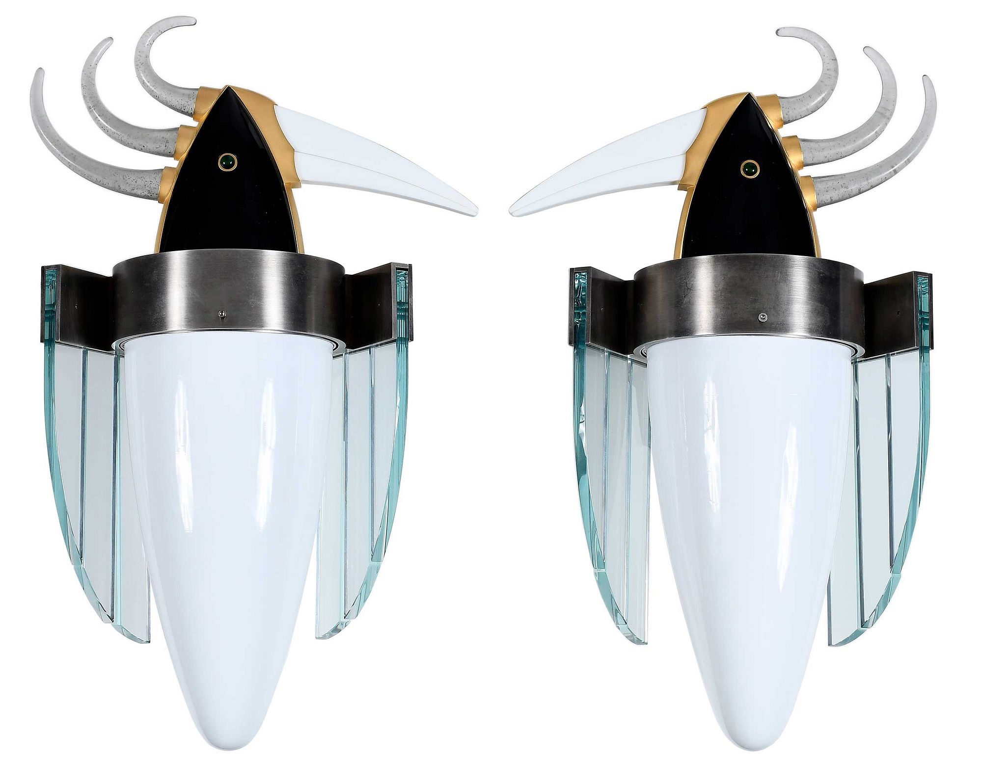 Artwork by Dan Dailey, Dan Dailey, Made of gilt steel, glass