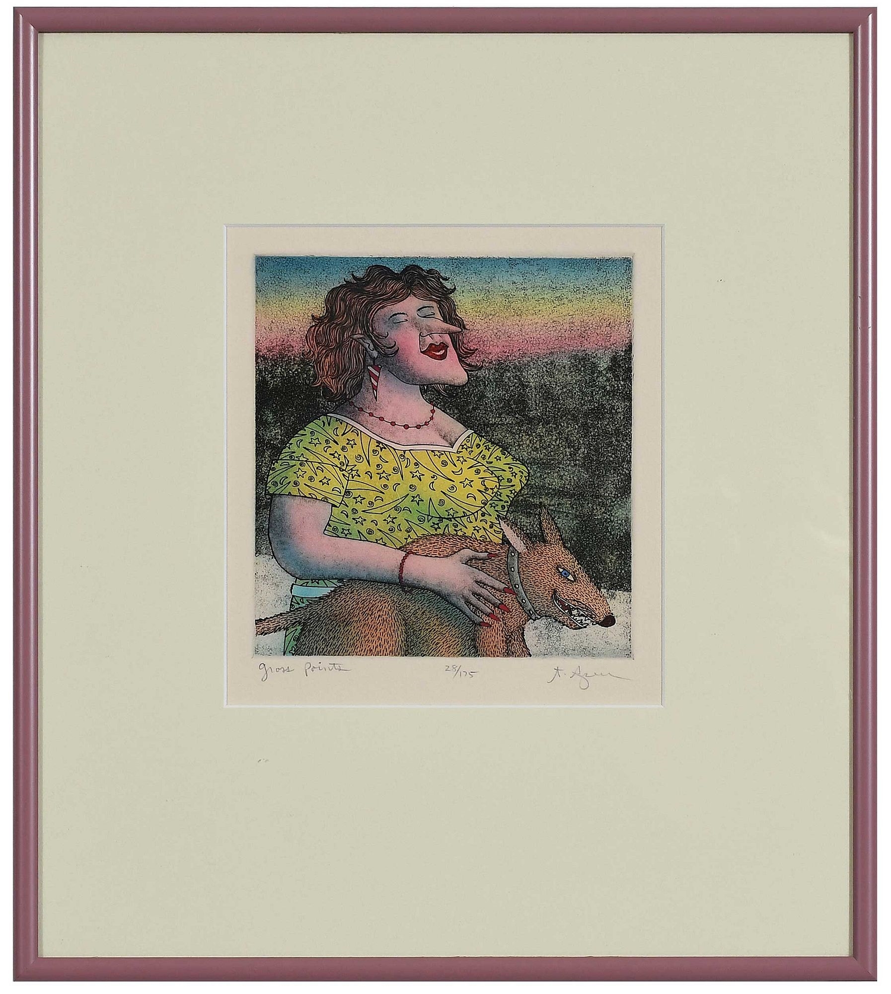 Artwork by T. P. Speer, Two Etchings, Made of color etching