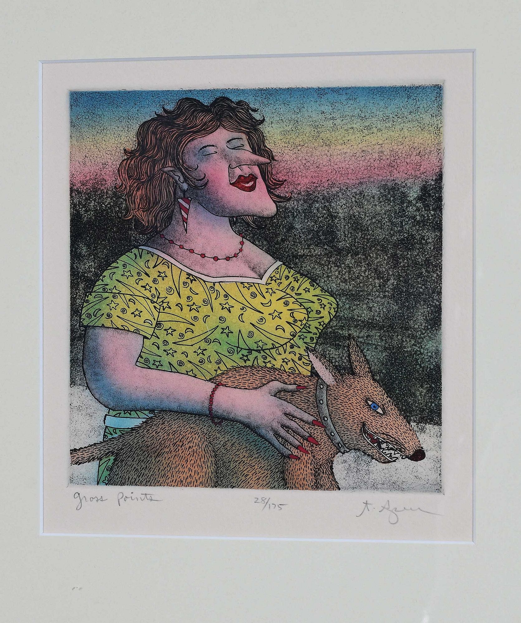 Artwork by T. P. Speer, Two Etchings, Made of color etching
