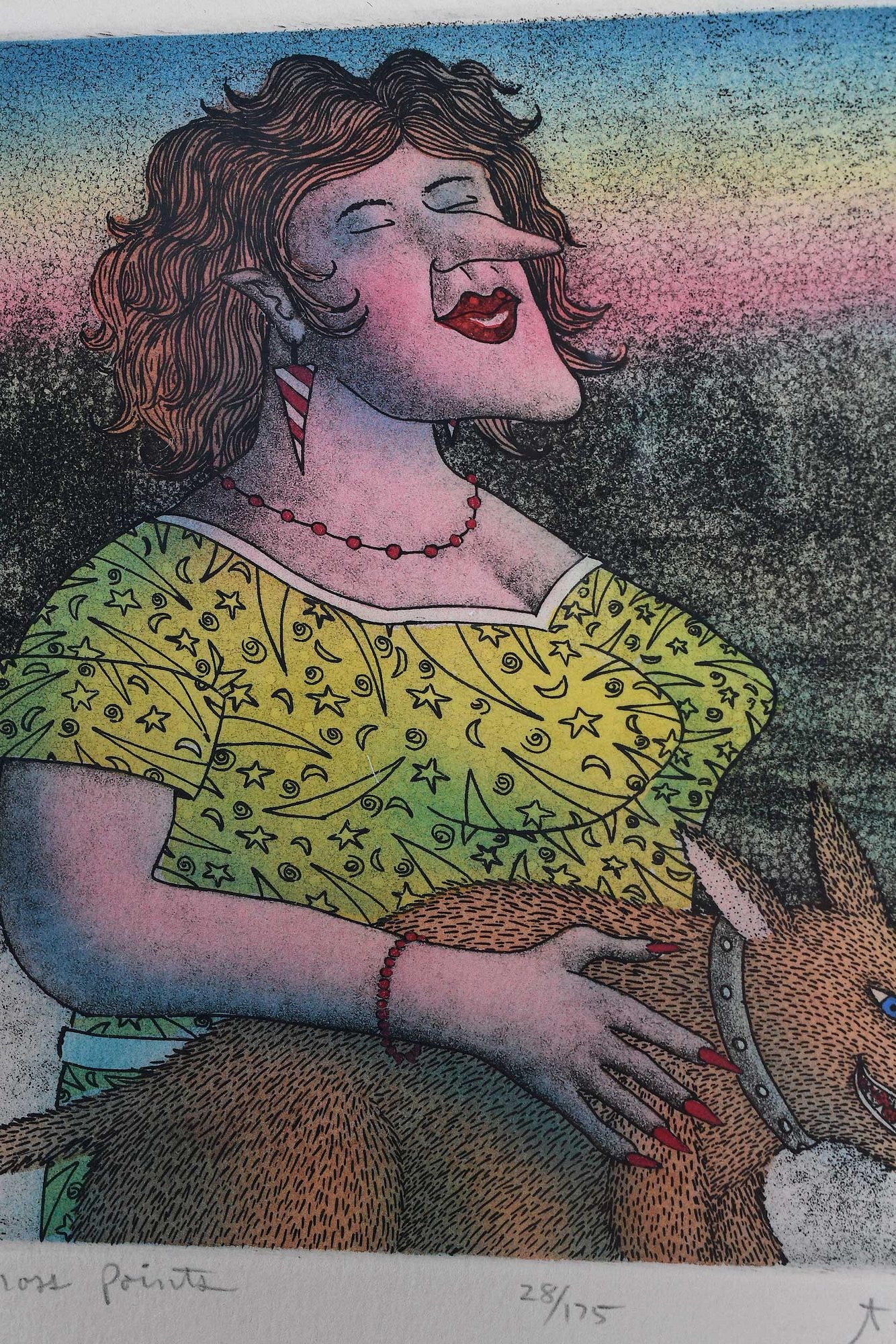 Artwork by T. P. Speer, Two Etchings, Made of color etching