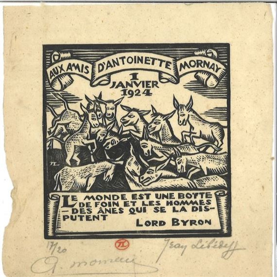 Jean Lébédeff. To the friends of Antoinette Mornay. January 1 - Jean Lébédeff