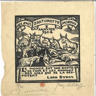 Jean Lébédeff. To the friends of Antoinette Mornay. January 1 - Jean Lébédeff