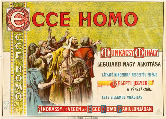 Ecce Homo Contemporary Poster of his Painting (The Latest Great Artwork of Mihály Munkácsy