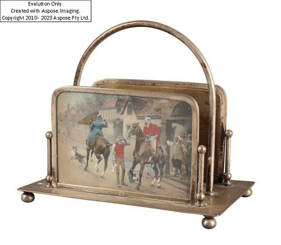 An Edwardian | AN EDWARDIAN SILVER-PLATED LETTER RACK | MutualArt