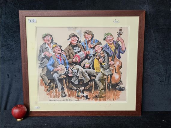 2011'. Housed in a wooden frame behind glass. With Gallery sticker to verso.
MM: 62 x 55 cm including frame
Michael McDade is a well known Irish artist with works at Ross - Michael Mcdade