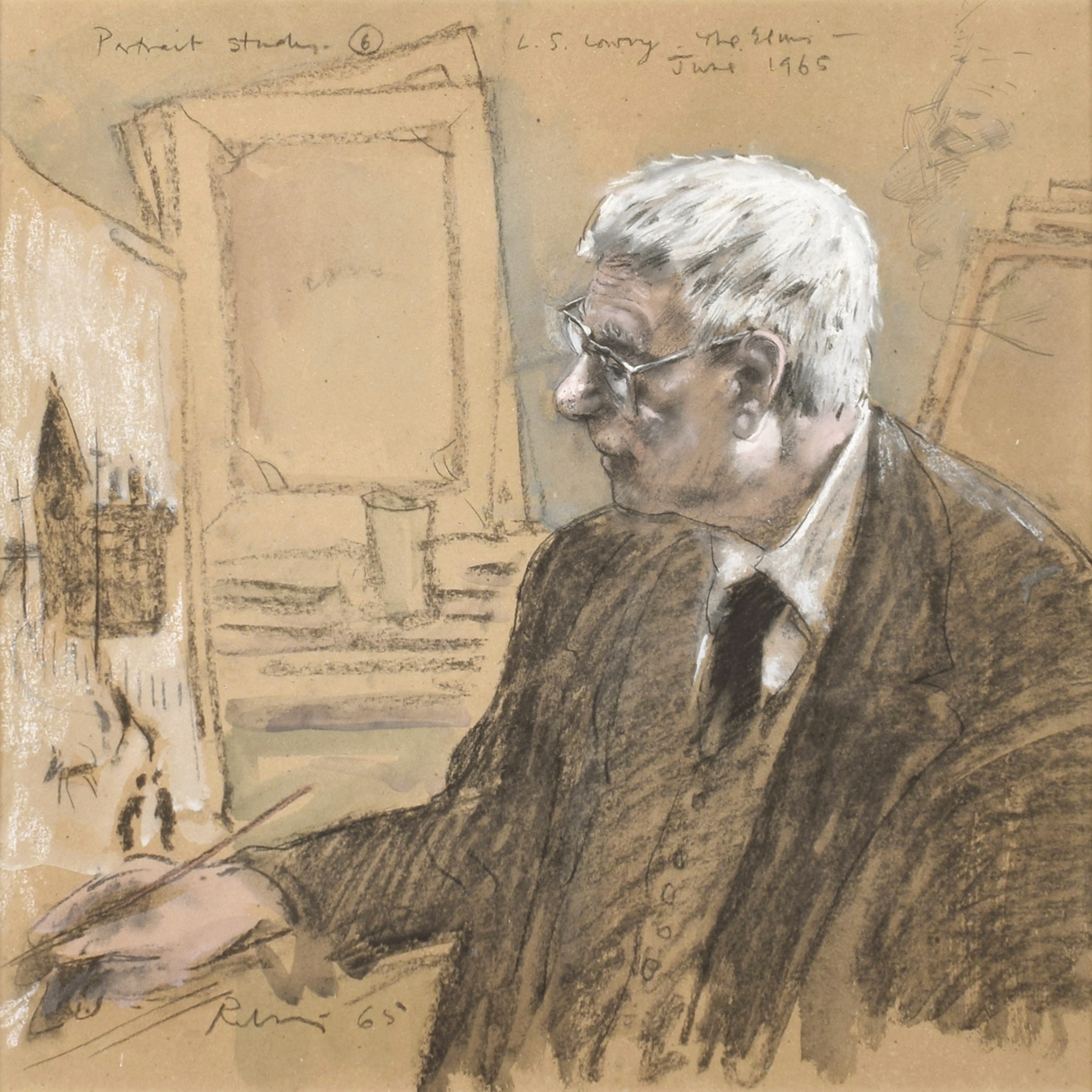 Harold Riley | Portrait Study - LS Lowry | MutualArt