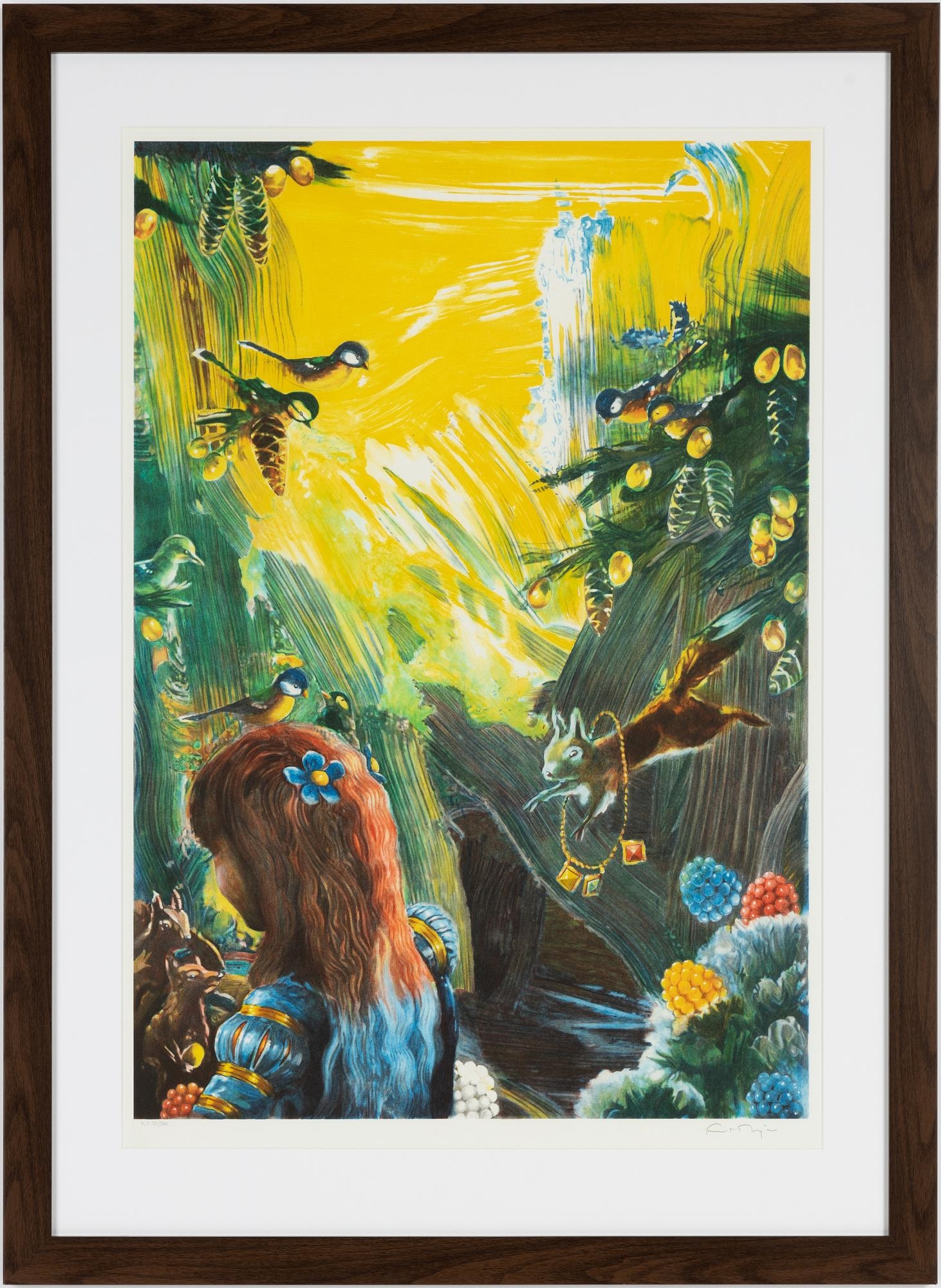 Artwork by Ernst Billgren, Ernst Billgren, "Stad vid vatten" – From "Vid vägens slut, Made of colour lithograph