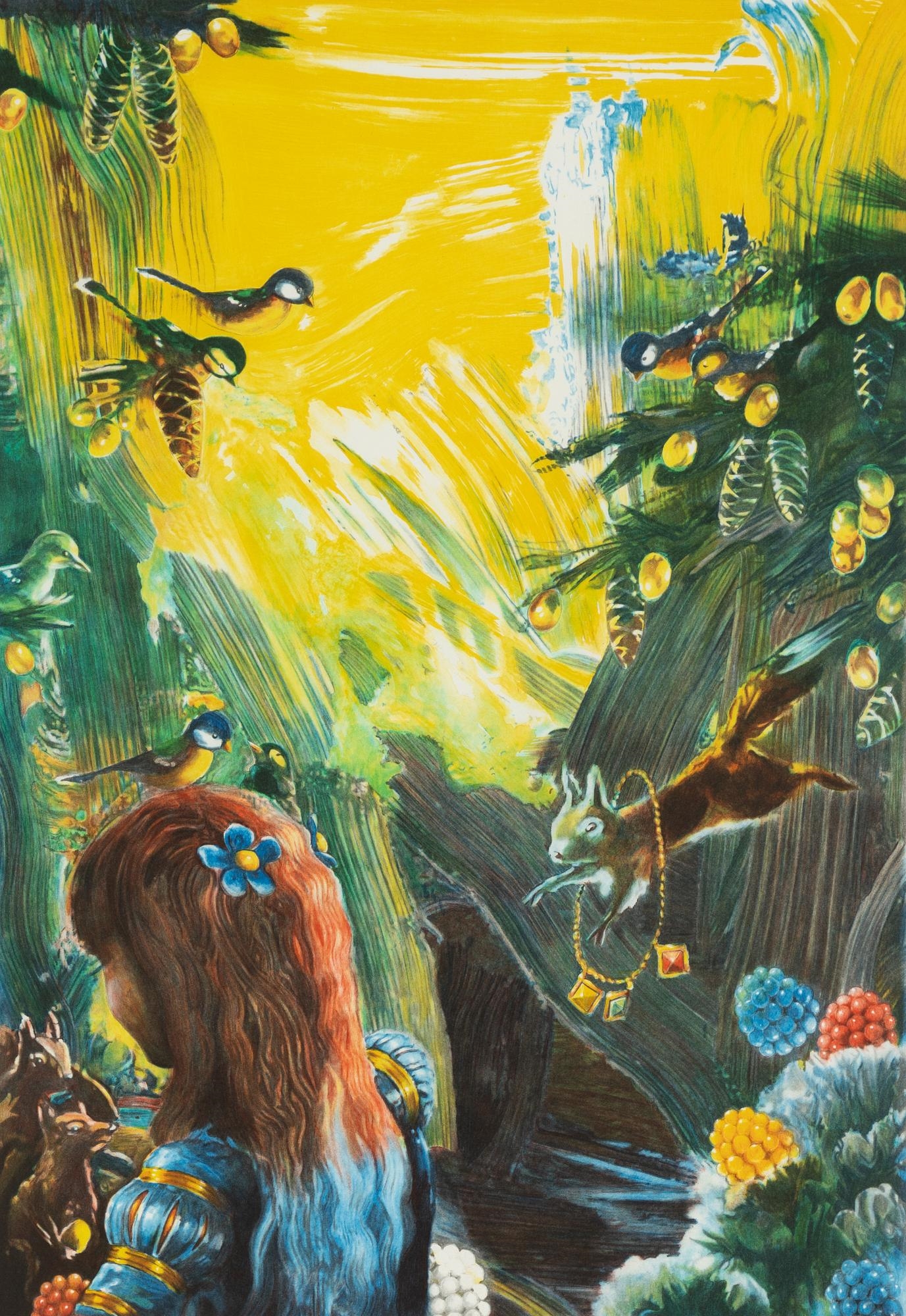 Artwork by Ernst Billgren, Ernst Billgren, "Stad vid vatten" – From "Vid vägens slut, Made of colour lithograph