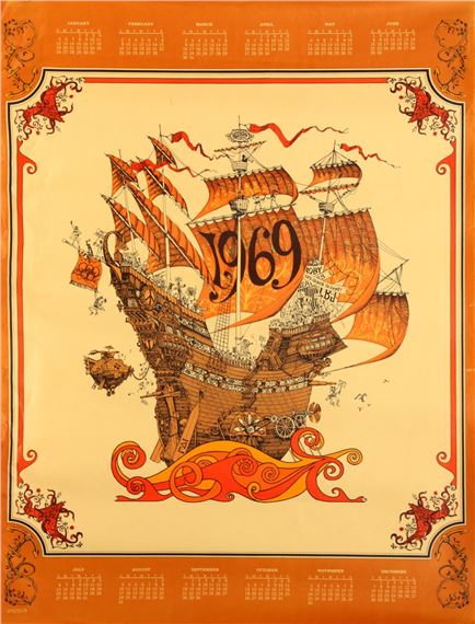 TALL SHIP (ORANGE) by James Michaelson, 1969