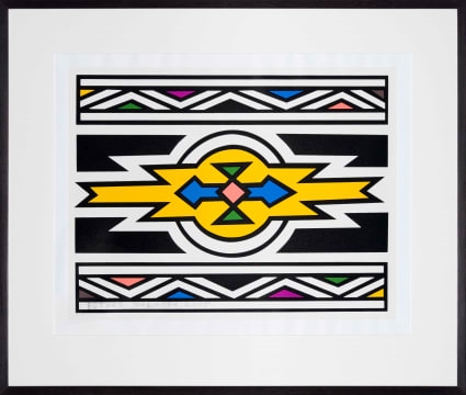 Artwork by Esther Mahlangu, Untitled (2007), Made of colour screenprint on paper