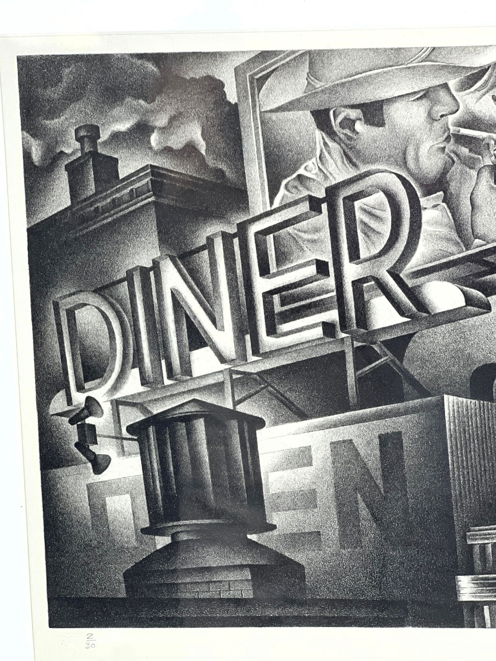 Greg Rohrer | GREG ROHRER Diner Open Lithograph Print. 1991 ...