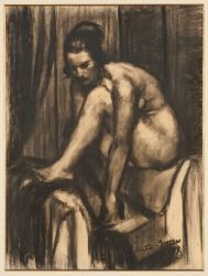 Jeune femme se déshabillant by Georges Creten, 1919