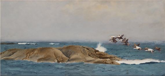 Bruno Liljefors, Stretching Sea Birds by Bruno Liljefors, dated 1923