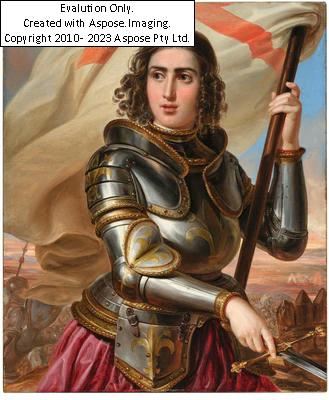 Countess Yuliya Pavlovna Samoylova née von Pahlen as Joan of Arc by Pietro Luchini, 1845