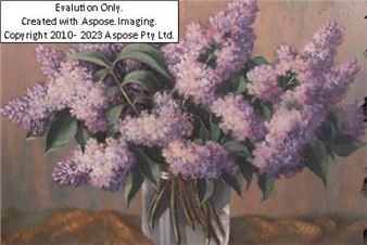 Pyhra 1884-1954 Wien &quot;Flieder in Vase&quot; - Adolf Peschek