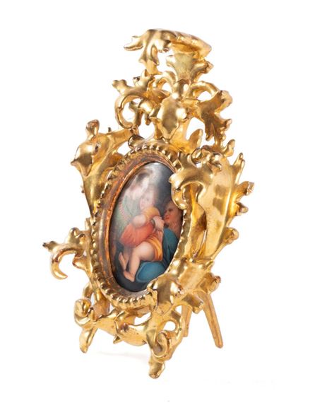 Raffaello Sanzio | HAND PAINTED PORCELAIN PLAQUE OF MADONNA DEL SEDIA ...