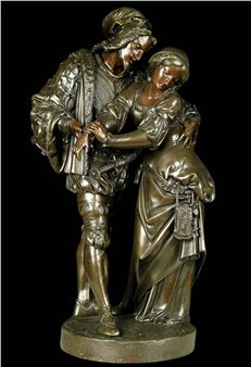 Very Fine Antique Large Bronze Sculpture - Guillaume Denière