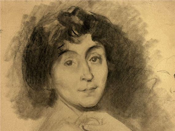 Gustave Surand | Study of a woman Pencil and charcoal Signed lower ...