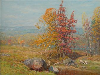 Autumn Fields, New England - John J. Enneking