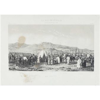 Conjunto de once litografías sobre la Guerra de África por J - J. Velasco