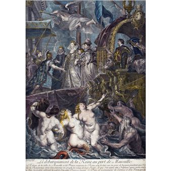 Desembarco de la Reina en el puerto de Marsella - Gaspar Duchange