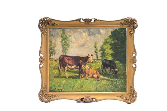 Cows in a landscape - Rosa Venneman