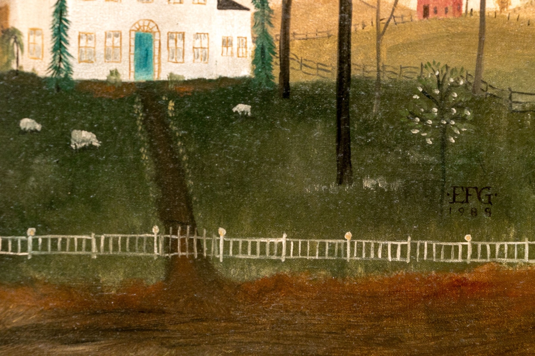 Elizabeth Gilkey | Houses With Towering Trees (1989) | MutualArt