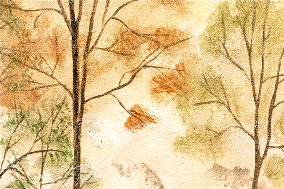 Elizabeth Gilkey | Houses With Towering Trees (1989) | MutualArt