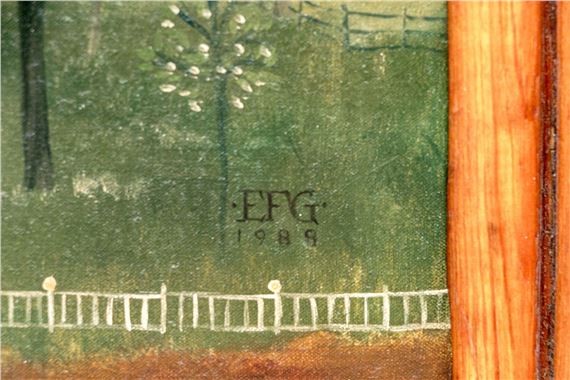 Elizabeth Gilkey | Houses With Towering Trees (1989) | MutualArt